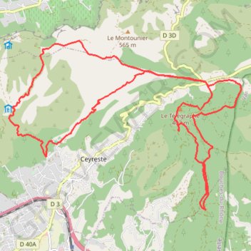 Itinéraire Ceyreste, distance, dénivelé, altitude, carte, profil, trace GPS