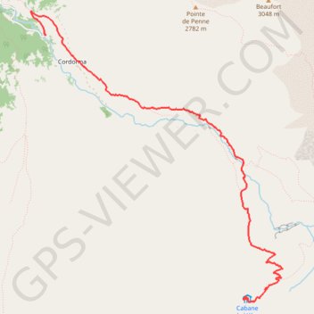 Itinéraire Bourg Saint-Pierre à Cabane du Vélan, distance, dénivelé, altitude, carte, profil, trace GPS