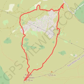Itinéraire Le Puy de Tourrettes, distance, dénivelé, altitude, carte, profil, trace GPS