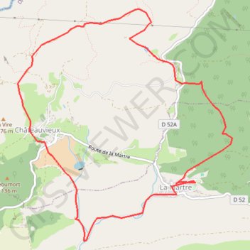 Itinéraire La martre par saint pierre, distance, dénivelé, altitude, carte, profil, trace GPS