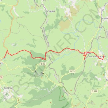 Itinéraire Tour des Monts d'Aubrac. De Laguiole à pont de Gournier, distance, dénivelé, altitude, carte, profil, trace GPS