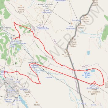 Itinéraire Le lac Vert par les Mossettes, distance, dénivelé, altitude, carte, profil, trace GPS