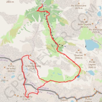 Itinéraire Pic Schrader ou Grand Batchimale, distance, dénivelé, altitude, carte, profil, trace GPS