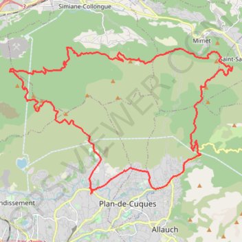 Itinéraire Grand Tour du Massif de l'Étoile par le Pilon du Roi, distance, dénivelé, altitude, carte, profil, trace GPS