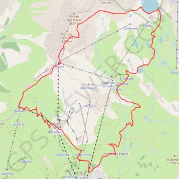 Itinéraire Station 6 lacs via col du drouvet, distance, dénivelé, altitude, carte, profil, trace GPS