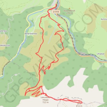 Itinéraire Saint martin arrossa - jara, distance, dénivelé, altitude, carte, profil, trace GPS