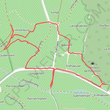 Itinéraire Sortie géologique au Florimont, Sommerberg, Dorfbourg, distance, dénivelé, altitude, carte, profil, trace GPS