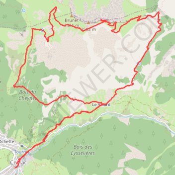 Itinéraire Ceillac - Col de Bramousse - Poste optique - Col Fromage - Ceillac, distance, dénivelé, altitude, carte, profil, trace GPS