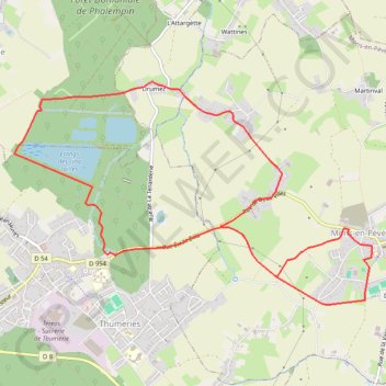 Itinéraire Autour du site ornithologique du bois des Cinq Tailles - Mons-en-Pévèle, distance, dénivelé, altitude, carte, profil, trace GPS