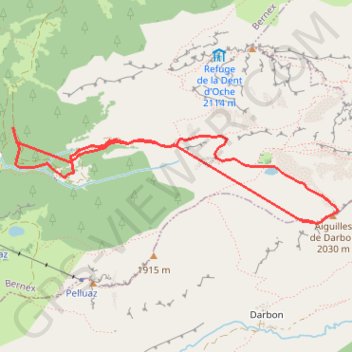 Itinéraire Pointe W de Darbon, distance, dénivelé, altitude, carte, profil, trace GPS