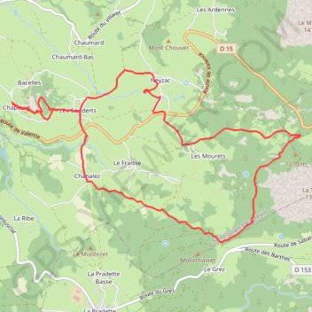Itinéraire Boussoulet Lac Bleu, distance, dénivelé, altitude, carte, profil, trace GPS