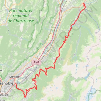 Itinéraire Balcons de Belledonne, distance, dénivelé, altitude, carte, profil, trace GPS