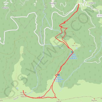 Itinéraire Sarrat de la Pelade et Pech de Therme Hiver, distance, dénivelé, altitude, carte, profil, trace GPS