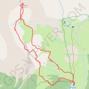 Itinéraire Tête Noire, distance, dénivelé, altitude, carte, profil, trace GPS