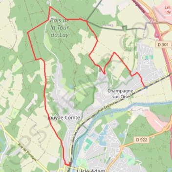 Itinéraire La forêt de la Tour du Lay, distance, dénivelé, altitude, carte, profil, trace GPS