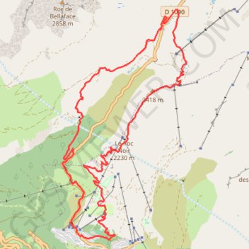 Itinéraire La Rosière - La Thuile - Col du Petit Saint Bernard, distance, dénivelé, altitude, carte, profil, trace GPS