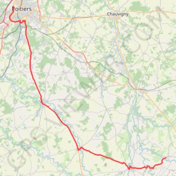 Itinéraire Itinéraire de Adriers à Rue Annet Segeron, Biard, distance, dénivelé, altitude, carte, profil, trace GPS