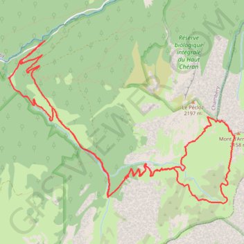 Itinéraire Mont d'Armenaz, distance, dénivelé, altitude, carte, profil, trace GPS