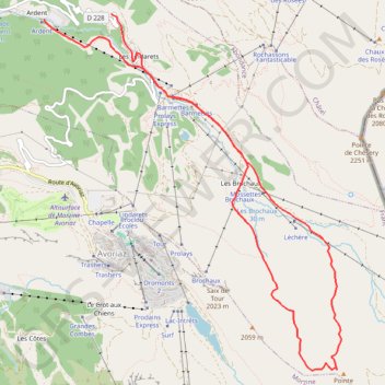 Itinéraire Pointe de Vorlaz, distance, dénivelé, altitude, carte, profil, trace GPS