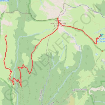 Itinéraire Chalet du Drison Chalet d'Orgeval par le sommet du Chauriondea, distance, dénivelé, altitude, carte, profil, trace GPS