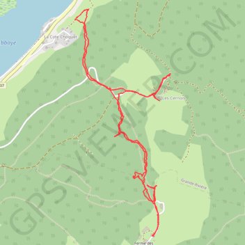 Itinéraire Lac de l'abbaye, distance, dénivelé, altitude, carte, profil, trace GPS