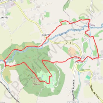 Itinéraire Randonnée à pied la Vallée du Noireau - Suisse-Normande, distance, dénivelé, altitude, carte, profil, trace GPS