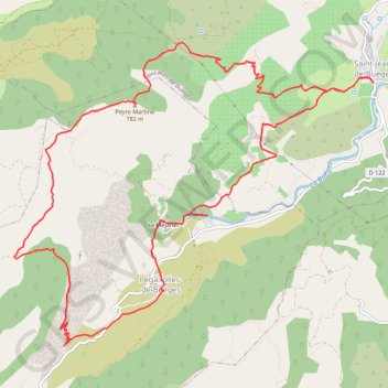 Itinéraire Saint Jean de Buèges - PeyreMartine - Susterragne, distance, dénivelé, altitude, carte, profil, trace GPS