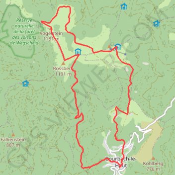 Itinéraire Chaumes du Thannerhubel et du Rossberg depuis Bourbach le Haut, distance, dénivelé, altitude, carte, profil, trace GPS