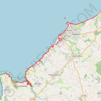 Itinéraire trace, distance, dénivelé, altitude, carte, profil, trace GPS