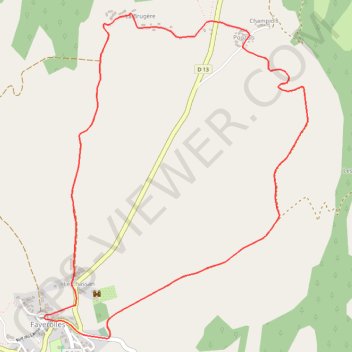 Itinéraire Promenade champêtre - Faverolles, distance, dénivelé, altitude, carte, profil, trace GPS