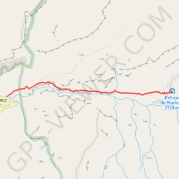 Itinéraire Refuge de Prariond, distance, dénivelé, altitude, carte, profil, trace GPS