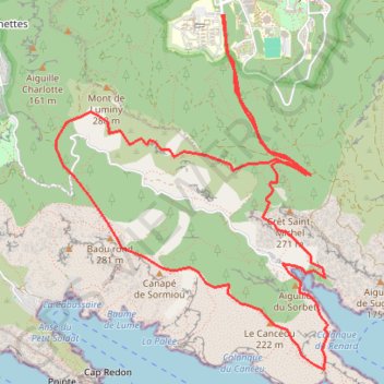 Itinéraire De Lumigny à Morgiou, distance, dénivelé, altitude, carte, profil, trace GPS