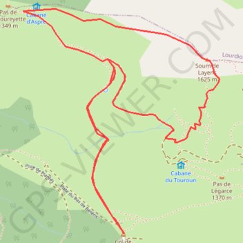 Itinéraire Randonnee-le-Layens, distance, dénivelé, altitude, carte, profil, trace GPS