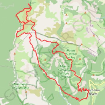 Itinéraire Bénévise - Archiane - Col du Pison - Tussac (de crêtes en falaises), distance, dénivelé, altitude, carte, profil, trace GPS