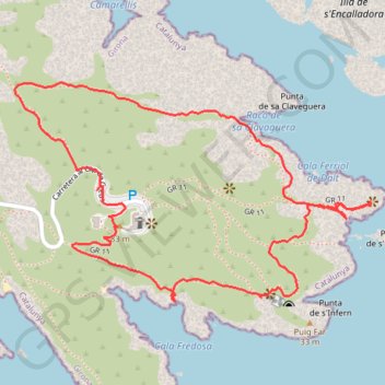 Itinéraire Cap de Creus, distance, dénivelé, altitude, carte, profil, trace GPS