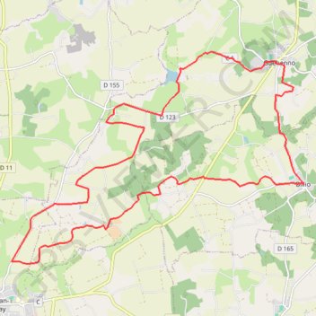 Itinéraire De Guéhenno vers le Lay, distance, dénivelé, altitude, carte, profil, trace GPS