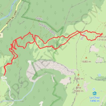Itinéraire Le Reculet, distance, dénivelé, altitude, carte, profil, trace GPS