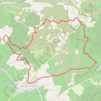 Itinéraire Beaufort Le parcours de Serge, distance, dénivelé, altitude, carte, profil, trace GPS