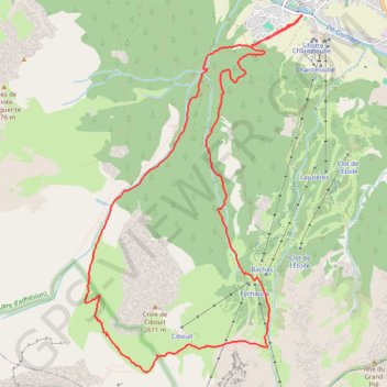 Itinéraire Le pas de l'âne, distance, dénivelé, altitude, carte, profil, trace GPS