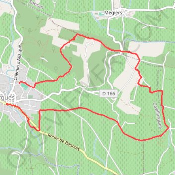 Itinéraire Cavillargues et Saint Sepulcre, distance, dénivelé, altitude, carte, profil, trace GPS
