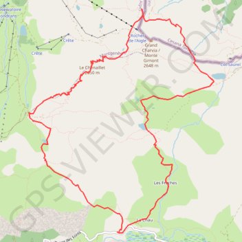Itinéraire Chenaillet, distance, dénivelé, altitude, carte, profil, trace GPS