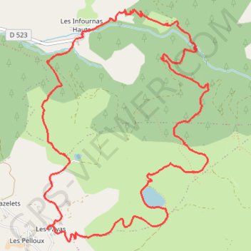 Itinéraire Les Payas Barberoux Soubeyrane, distance, dénivelé, altitude, carte, profil, trace GPS