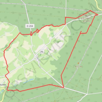 Itinéraire Au fil des chemins d'Ecouves - Des Étangs, distance, dénivelé, altitude, carte, profil, trace GPS