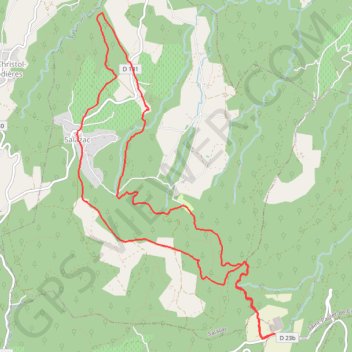 Itinéraire La Chartreuse de Valbonne - Les Croses, distance, dénivelé, altitude, carte, profil, trace GPS
