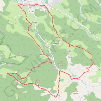 Itinéraire Sentier du Baus, distance, dénivelé, altitude, carte, profil, trace GPS