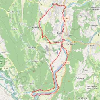 Itinéraire Les berges du Rhône, distance, dénivelé, altitude, carte, profil, trace GPS
