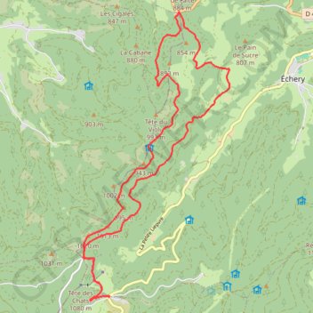 Itinéraire Val d'Argent - Circuit des Abris, distance, dénivelé, altitude, carte, profil, trace GPS