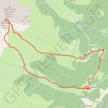 Itinéraire Pic de Combe Bronsin, distance, dénivelé, altitude, carte, profil, trace GPS