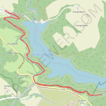 Itinéraire Les Cammazes, distance, dénivelé, altitude, carte, profil, trace GPS