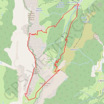 Itinéraire Petit Veymont arete NE - Grand Veymont, distance, dénivelé, altitude, carte, profil, trace GPS